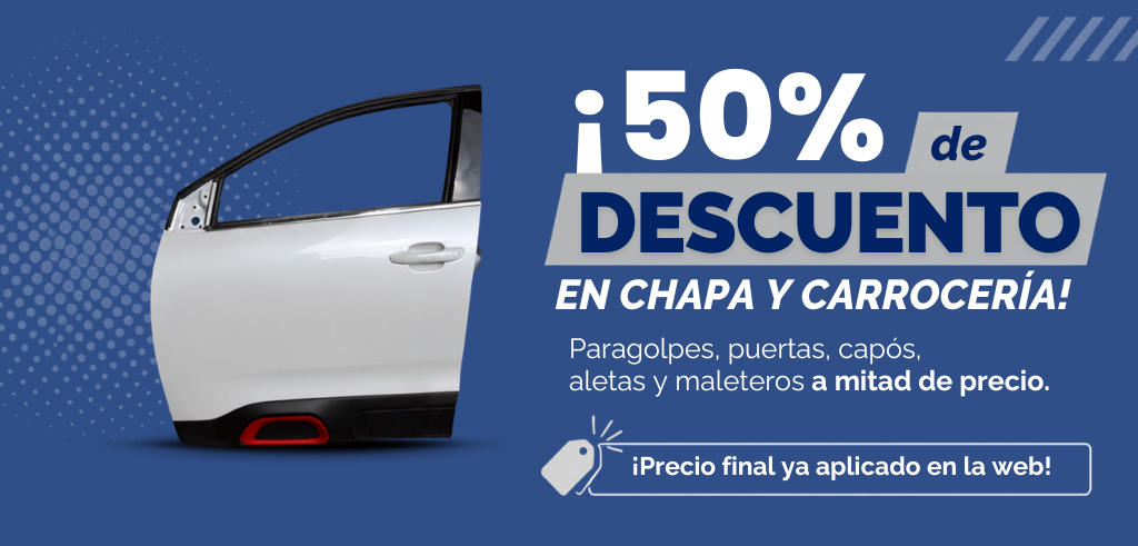 50% de descuento en chapa y carroceria